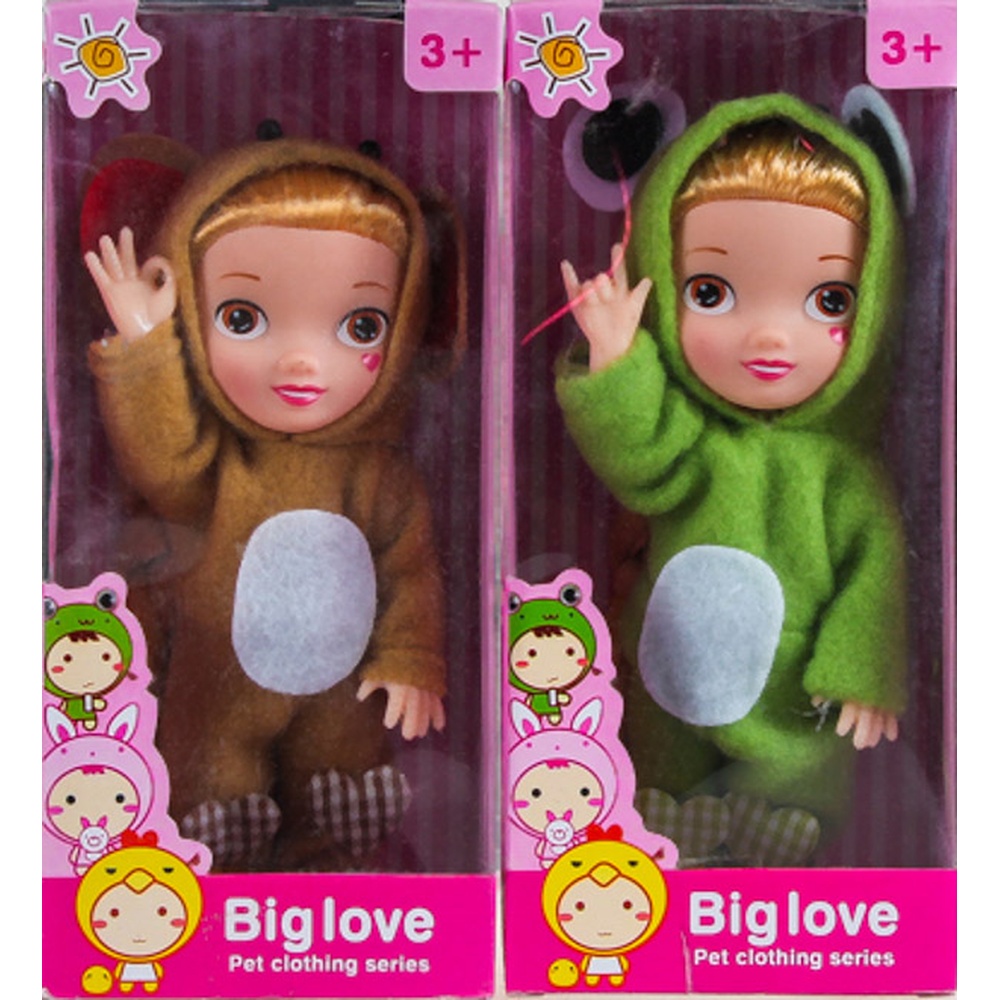 Кукла "BIG LOVE" в костюме зверя. №BL005. Продаются набором 8шт. Цена за 1 шт.