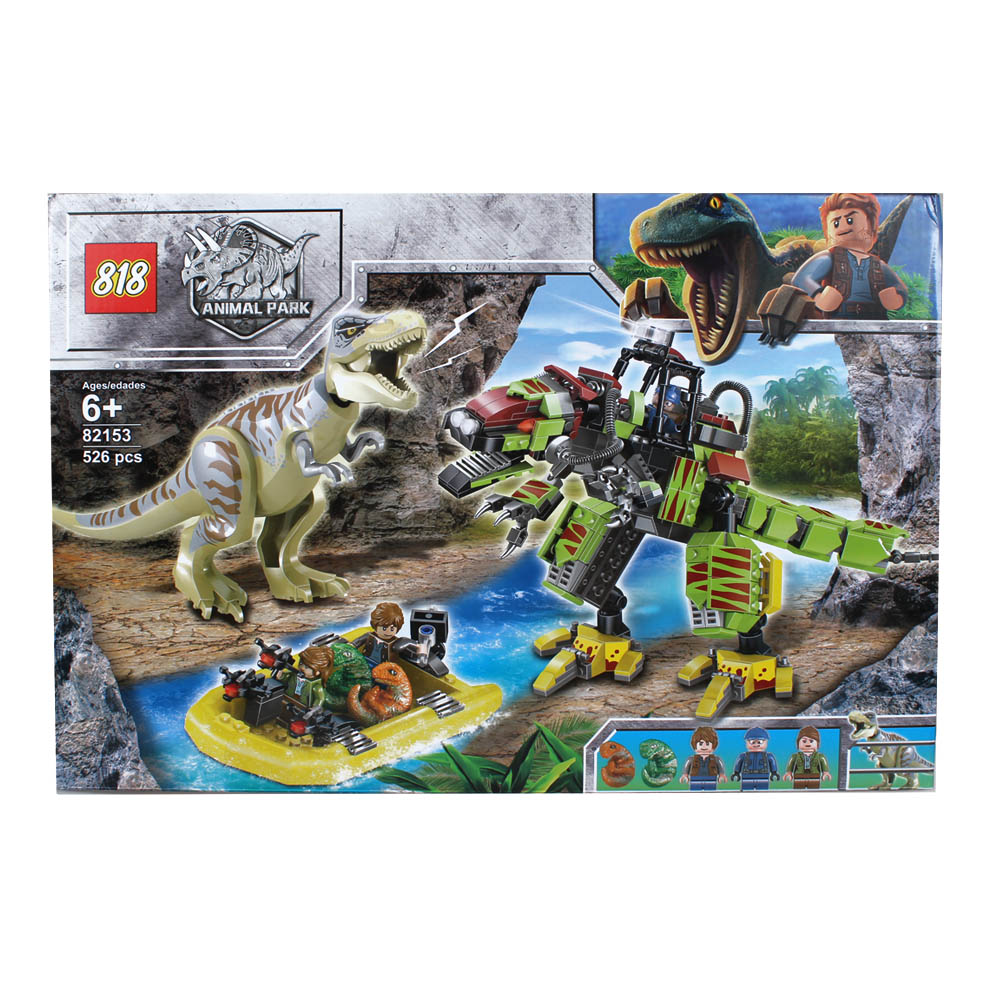 Конструктор Animal park "Бой тираннозавра и робота-динозавра", 526 деталей