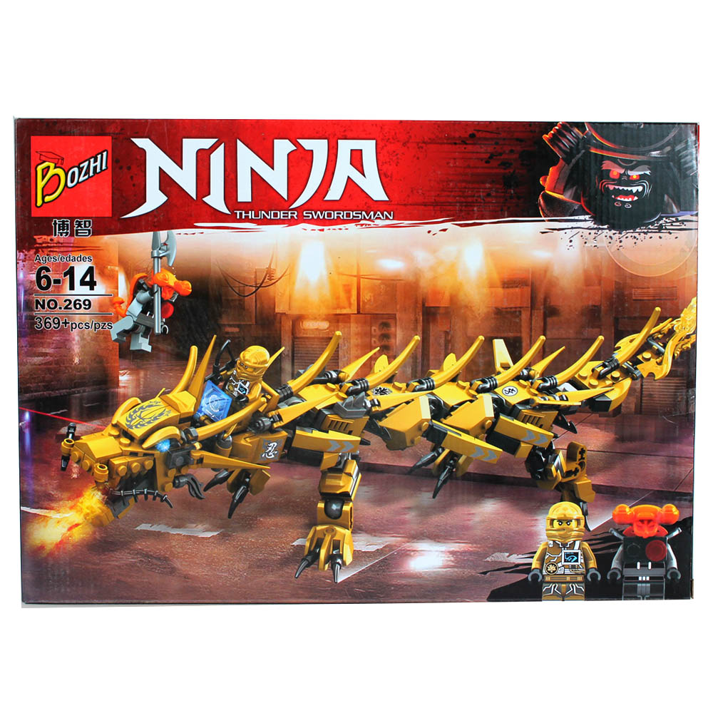 Конструктор Ninja "Жёлтый дракон", 369 деталей