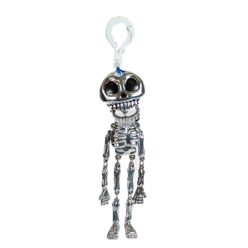 Игрушка заводная пластиковая подвесная "Скелет серебрянный". До 18см. Продается комплектом 48шт. Цена за 1 шт.
