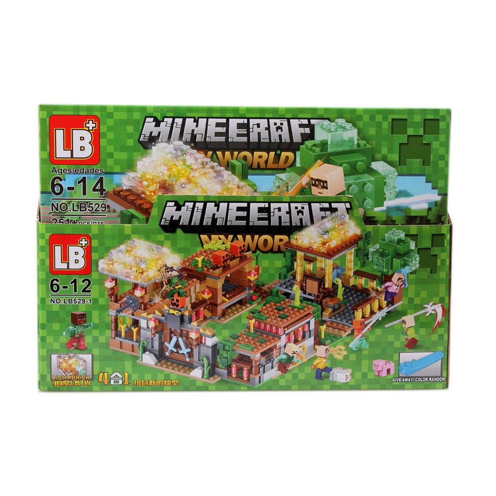 Конструктор Minecraft. Цена указана за 1 шт, продаются набором 4 шт, до 251 деталей